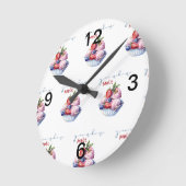 du bringst mir Eiscreme Runde Wanduhr (Winkel)