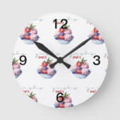 du bringst mir Eiscreme Runde Wanduhr (Vorderseite)