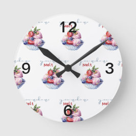 du bringst mir Eiscreme Runde Wanduhr