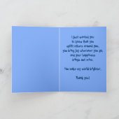 Du bringst Sonnenschein Vintag Dankeskarte (Innenseite)