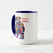 "Du Bro!" Ein HipHop Lifestyle - Bärenstil Tasse (Vorderseite Links)