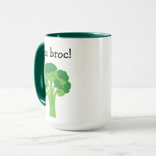 Du Broc! Broccoli Tasse (Vorderseite Links)