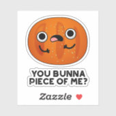 Du Bunna Stück von mir Funny Bun Puff Aufkleber (Blatt)