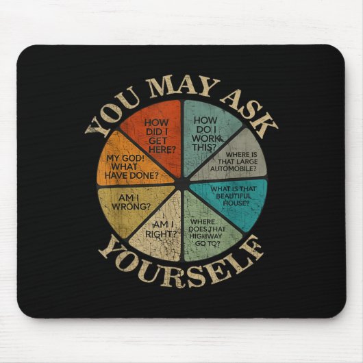 Du darfst dich selbst fragen Vintage Mousepad (Vorne)