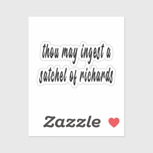 Du darfst eine Taschentücher von Richard Vinyl-Sti Aufkleber (Blatt)