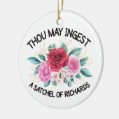 Du darfst einen Satchel von Richard nehmen Keramik Ornament (Links)