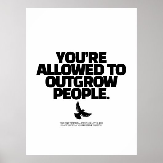 Du darfst Menschen entwachsen - Freedom Design Poster (Vorne)