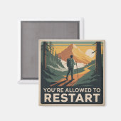 Du darfst neu starten magnet (Vorderseite/Rückseite)