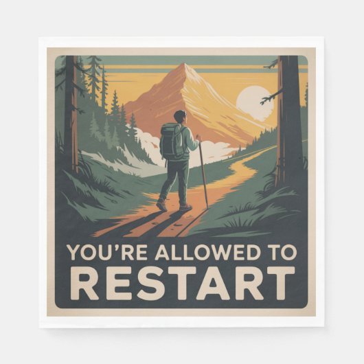 Du darfst neu starten serviette (Vorderseite)