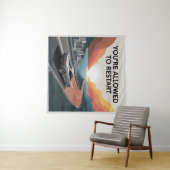 Du darfst neu starten wandteppich (Beispiel (Horizontal))