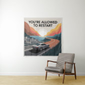 Du darfst neu starten wandteppich (Beispiel)