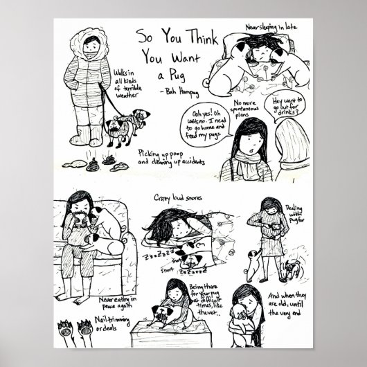 Du denkst also, du Will einen Mops? Poster (Vorne)