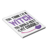 Du denkst, ich bin eine Hexe, mit der du meinen Co Notizblock (angewinkelt)