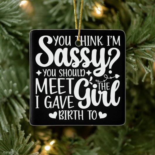 Du denkst, ich bin ganz sicher, du solltest lustig keramikornament (Baum)