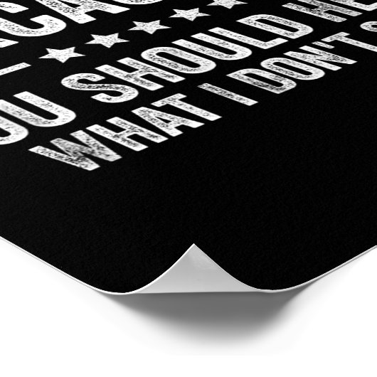 Du denkst, ich bin sarkastisch, du solltest hören, poster (Ecke)