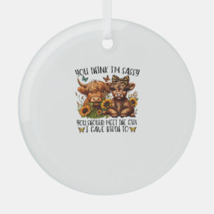 Du denkst, ich bin schüchtern, dass du das Mädchen Ornament Aus Glas
