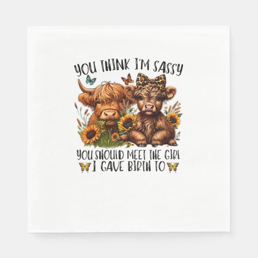 Du denkst, ich bin schüchtern, dass du das Mädchen Serviette (Vorderseite)