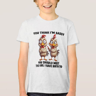 Du denkst, ich sollte dich mit dem Mädchen treffen Tri-Blend Shirt