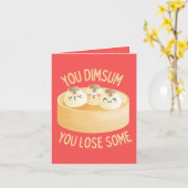 Du Dim Sum You Love some - Funny Dim Sum Greeting Karte (Gelbe Blume)