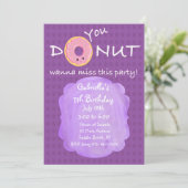 Du DONUT wollen dieses Party Mädchen Einladung ver (Stehend Vorderseite)