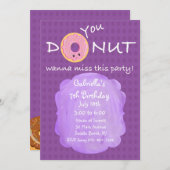 Du DONUT wollen dieses Party Mädchen Einladung ver (Vorne/Hinten)