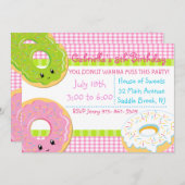 Du DONUT wollen dieses Party Mädchen Einladung ver (Vorne/Hinten)