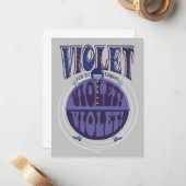 Du drehst Violet um, Violet! Mitteilungskarte (Vorderseite/Rückseite Beispiel)