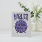 Du drehst Violet um, Violet! Postkarte (Stehend Vorderseite)