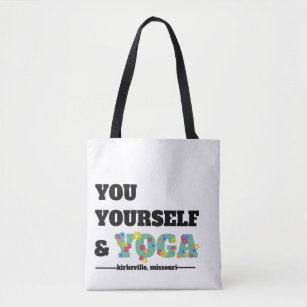 Du, du selbst und die Yoga Floral Tote Bag Tasche