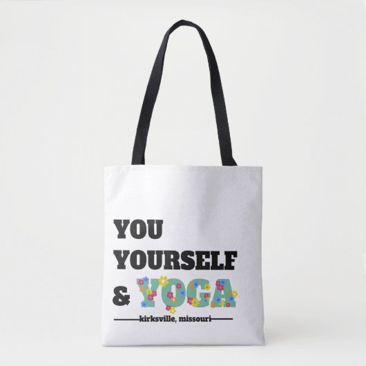 Du, du selbst und die Yoga Floral Tote Bag Tasche (Vorderseite)