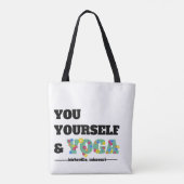Du, du selbst und die Yoga Floral Tote Bag Tasche (Rückseite)