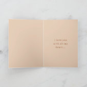 Du erhellst mein Leben Herz Liebe Karte (Innenseite)