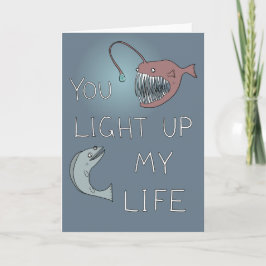 "Du erleuchtest mein Leben" Tiefseetradient Feiertagskarte