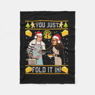 Du faltest es einfach in Weihnachten Xmas Pyjama W Fleecedecke