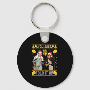 Du faltest es einfach in Weihnachten Xmas Pyjama W Schlüsselanhänger