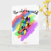 Du färbst meine Valentintagskarte Karte (Gelbe Blume)