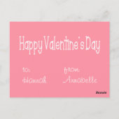 Du färbst meine Welt | Kids Valentine Postkarte (Rückseite)