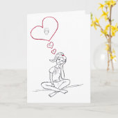 Du fehlst mir Karte (Gelbe Blume)