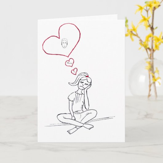 Du fehlst mir Karte (Gelbe Blume)