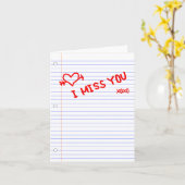 du fehlst mir: Notizbuchpapier Karte (Gelbe Blume)