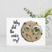 DU FEHLST MIR Plätzchenwitz Einladung (Stehend Vorderseite)