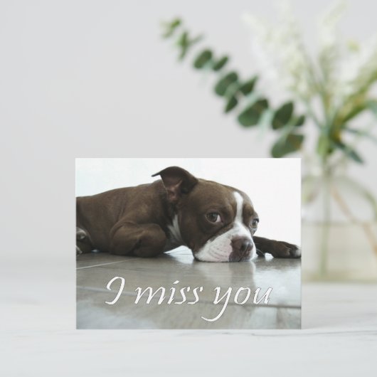 Du fehlst mir postkarte (Stehend Vorderseite)