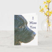 "Du fehlst mir" schöner, Traurig-aussehender Karte (Gelbe Blume)