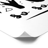 Du fehlst mir so sehr. Schnee-Schriftart. Poster (Ecke)