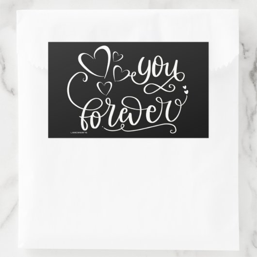 DU FEIERT Valentinstag-Geschenkidee Rechteckiger Aufkleber (Tasche)