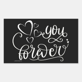 DU FEIERT Valentinstag-Geschenkidee Rechteckiger Aufkleber