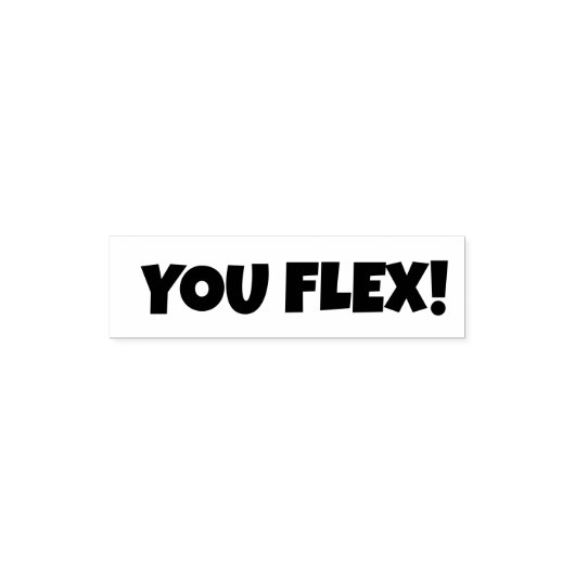 DU FLEX BEDEUTET, über etwas nachzudenken Permastempel (Design)