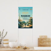 Du gehörst hierher poster (Küche)