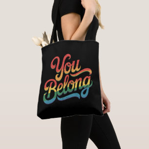 Du gehörst lesbisch schwul LGBTQ Stolz Verbündeter Tasche