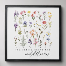 Du gehörst zu den Wildblumen Wandkunst Druck
